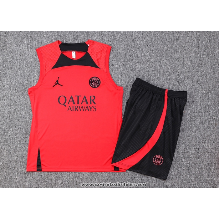 Fato de Treino
 Paris Saint-Germain Jordan 23/24 Sin Mangas Vermelho
